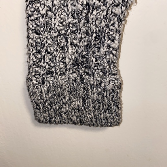 Ann Taylor Large Black White Chunky Open Knit Crew Neck Long Sleeve Sweater - Picture 9 of 14